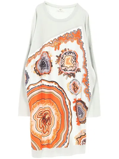 Pre-owned Hermes 2010s Twillaine Knit Dress In Grey
