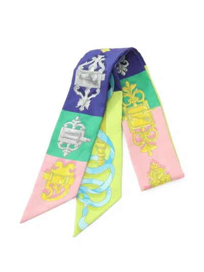 Pre-owned Hermes 2010s Twilly Ferronnerie Silk Scarf