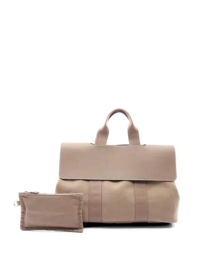Pre-owned Hermes 2010s Valparaiso Mm Tote Bag In Neutral