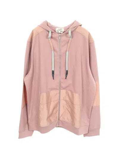 Pre-owned Hermes 2010s Voile H Zip-up Hoodie In Pink