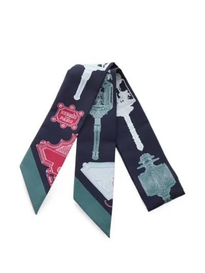 Pre-owned Hermes 2010s Wonderful Lanterns Scarf In Black
