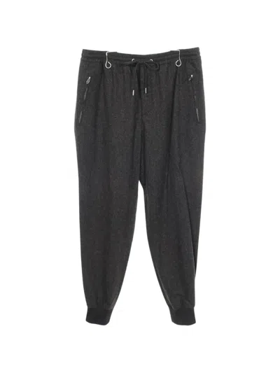 Pre-owned Hermes 2010s Wool Track Pants In Grey