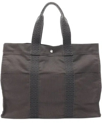 Pre-owned Hermes 2010s Yale Line Gm Tote Bag In Gray