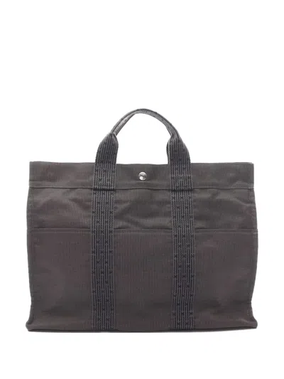 Pre-owned Hermes 2010s Yale Line Mm Tote Bag In Brown