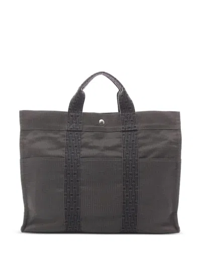 Pre-owned Hermes 2010s Yale Line Mm Tote Bag In Gray