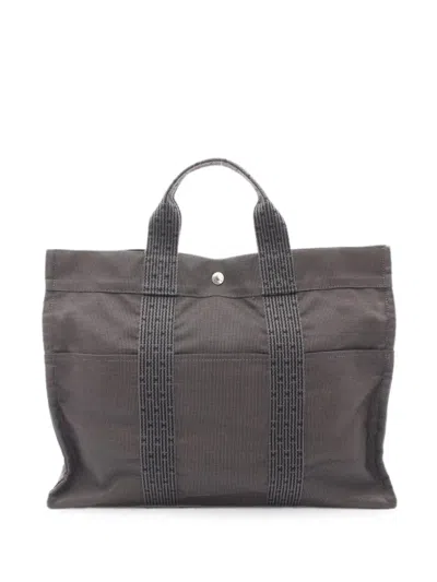 Pre-owned Hermes 2010s Yale Line Mm Tote Bag In Gray