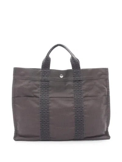Pre-owned Hermes 2010s Yale Line Mm Tote Bag In Gray
