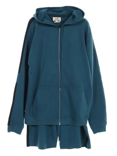 Pre-owned Hermes 2010s Zip-up Tracksuit In Blue