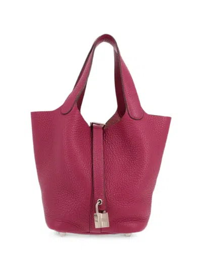 Pre-owned Hermes 2011 18 Picotin Handbag In Pink