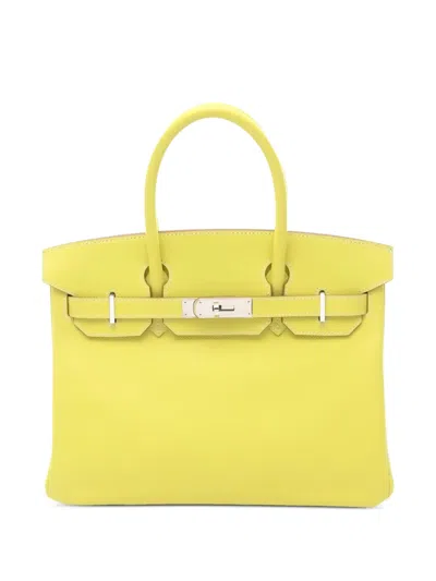 Pre-owned Hermes 2011 30 Birkin Leather Tote Bag In Yellow