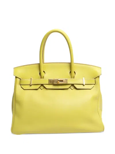 Pre-owned Hermes 2011 30 Birkin Leather Tote Bag In Yellow