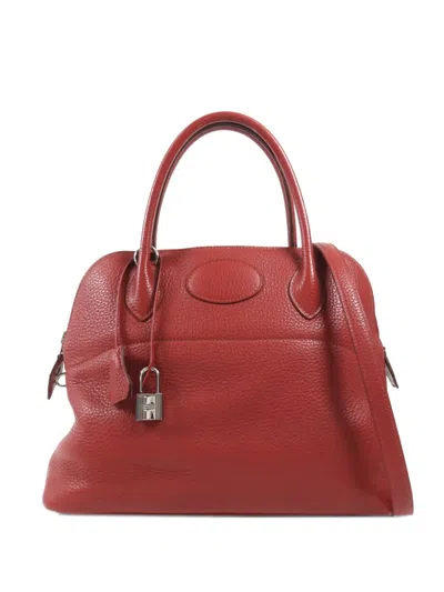 Pre-owned Hermes 2011 31 Bolide Handbag In Red