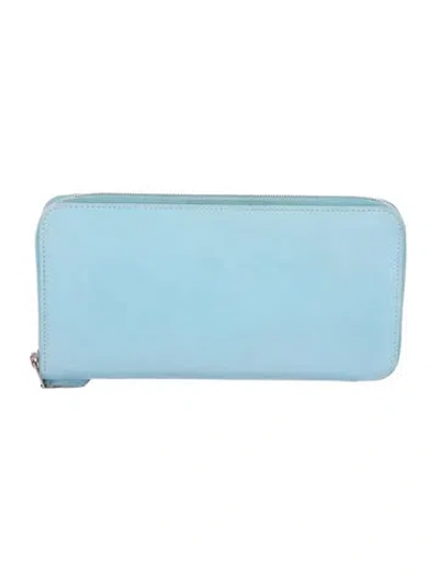 Pre-owned Hermes 2011 Azap Classique Wallet In Blue