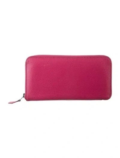 Pre-owned Hermes 2011 Azap Classique Wallet In Pink