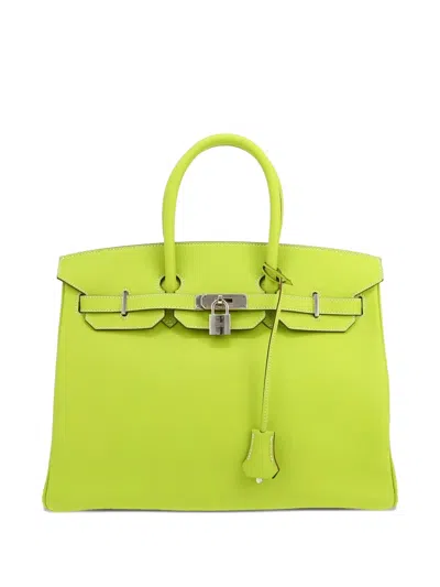 Pre-owned Hermes 2011 Birkin 35 Tote Bag In Green