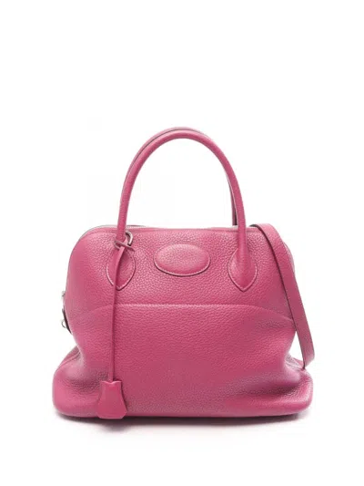 Pre-owned Hermes 2011 Clemence Bolide 31 Satchel In Purple