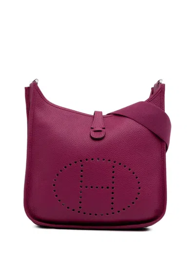 Pre-owned Hermes 2011 Clemence Evelyne Iii 29 Crossbody Bag In Pink