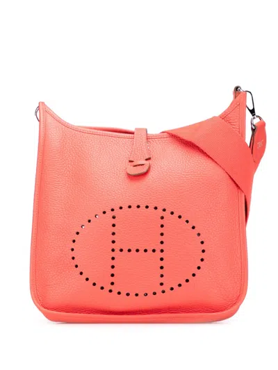 Pre-owned Hermes 2011 Clemence Evelyne Iii 29 Crossbody Bag In Pink