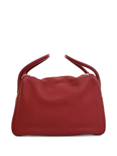 Pre-owned Hermes 2011 Clemence Lindy 34 Satchel In Red