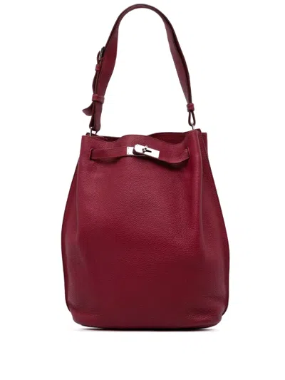 Pre-owned Hermes 2011 Clemence So Kelly 22 Shoulder Bag In Red