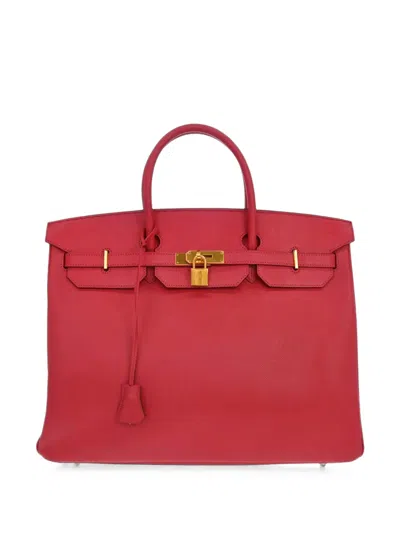 Pre-owned Hermes 2011 Epsom Birkin 40 Leather Tote Bag In Red