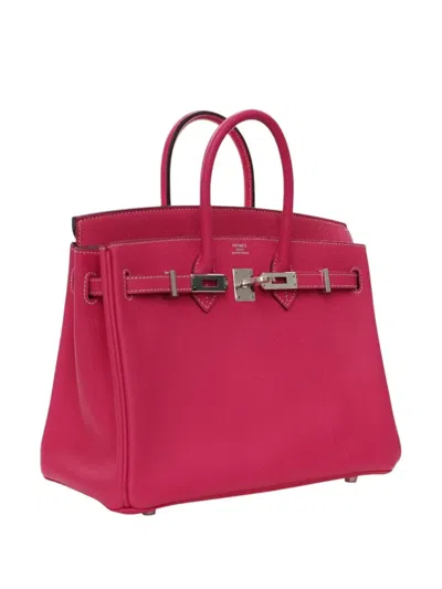 Pre-owned Hermes 2011 Epsom Candy Birkin Retourne 25 Handbag In Pink