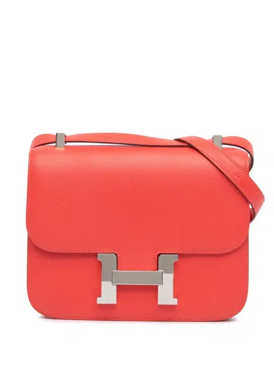 Pre-owned Hermes 2011 Epsom Constance 24 Crossbody Bag In Orange