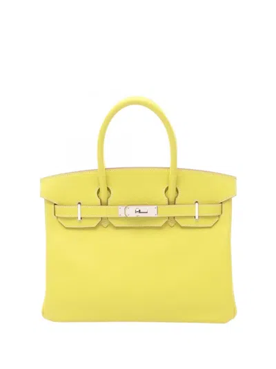 Pre-owned Hermes 2011 Epsome Candy Birkin 30 Handbag In Yellow