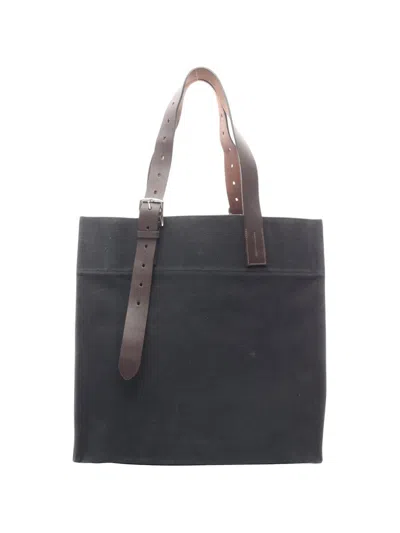 Pre-owned Hermes 2011 Etrivière Canvas Tote Bag In Black