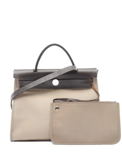 Pre-owned Hermes 2011 Herbag Pm Handbag In Neutral