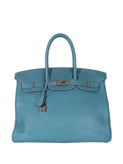 Pre-owned Hermes 2011 Jane Birkin Trapeze Silhouette Bag In Blue