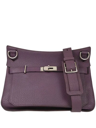 Pre-owned Hermes 2011 Jypsiere 34 Shoulder Bag In Purple