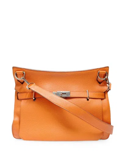 Pre-owned Hermes 2011 Jypsière Taurillon Clemence Shoulder Bag In Orange