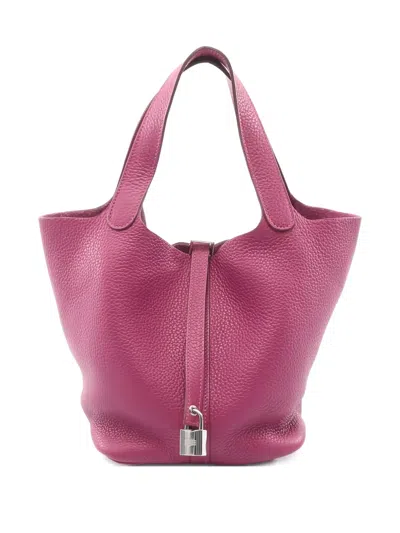 Pre-owned Hermes 2011 Mm Picotin Lock Tote Bag In Pink