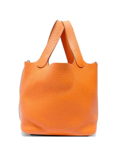 Pre-owned Hermes 2011 Picotin Lock Handbag In Orange