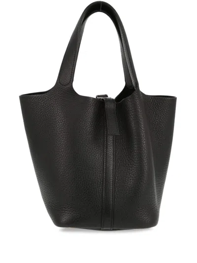 Pre-owned Hermes 2011 Picotin Lock Tote Bag In Black