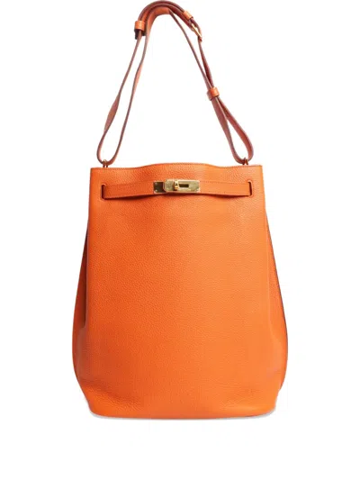 Pre-owned Hermes 2011 So Kelly Shoulder Bag In Orange