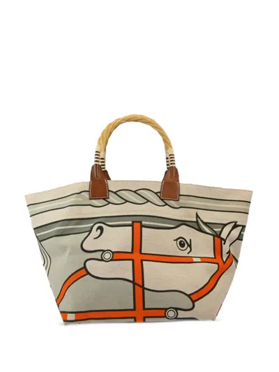 Pre-owned Hermes 2011 Steeple Handtasche 31cm In Nude