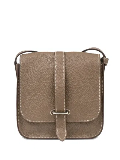 Pre-owned Hermes 2011 Steve Leather Cross Body Bag In Brown