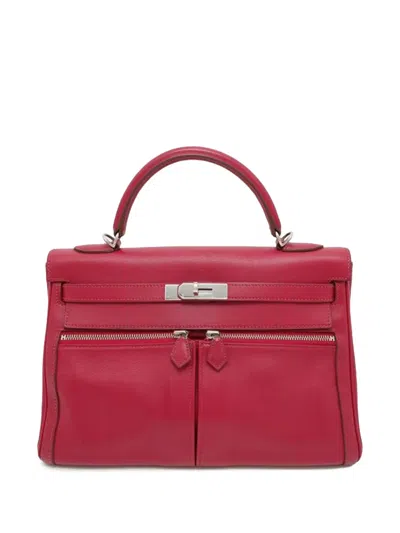 Pre-owned Hermes 2011 Swift Kelly Lakis 32 Satchel In Red
