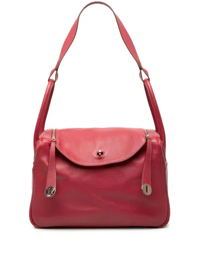 Pre-owned Hermes 2011 Swift Lindy 34 Satchel In Red