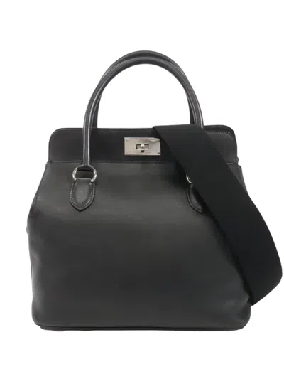 Pre-owned Hermes 2011 Swift Toolbox 26 Satchel In Black