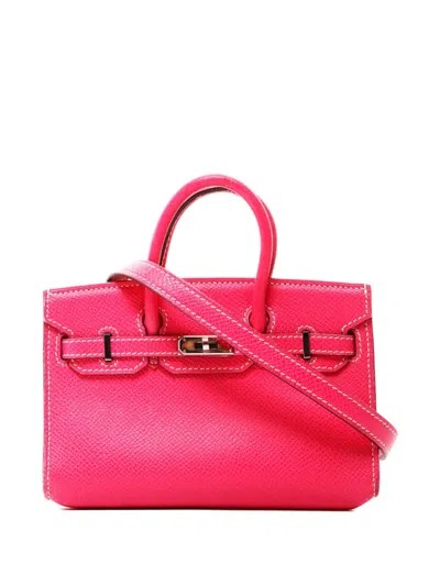 Pre-owned Hermes 2011 Tiny Birkin Leather Mini Bag In Pink
