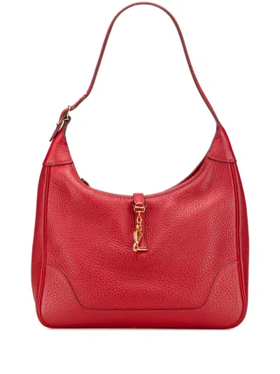Pre-owned Hermes 2011 Togo Trim Ii 31 Shoulder Bag In Red