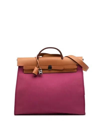 Pre-owned Hermes 2011 Toile Herbag Zip 39 Satchel