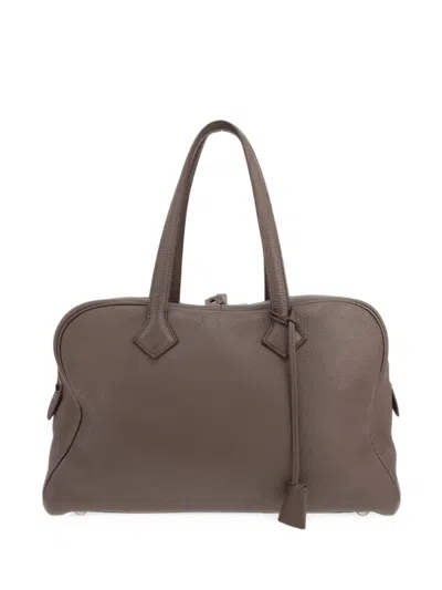 Pre-owned Hermes 2011 Victoria Tote Bag In Grey