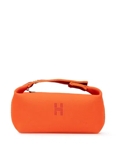 Pre-owned Hermes 2012-2024 Small Toile Bride A Brac Vanity Bag