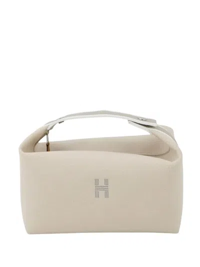Pre-owned Hermes 2012-2025 Large Canvas Bride A Brac Case Vanity Bag In Brown