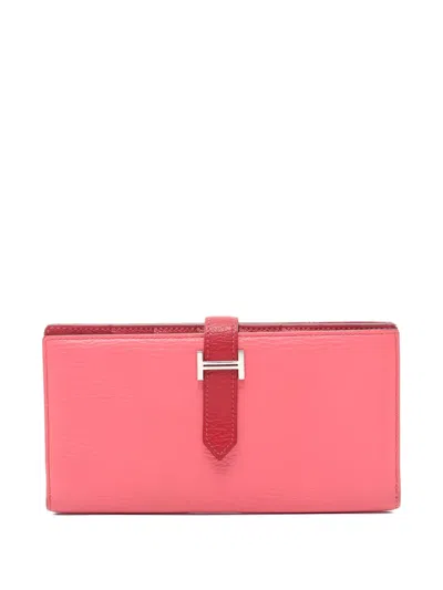 Pre-owned Hermes 2012 Bi-fold Long Wallet In Pink