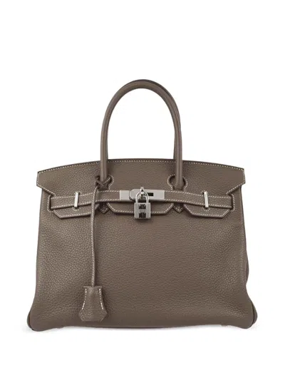 Pre-owned Hermes 2012 Birkin 30 Handbag In Grey